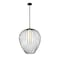 Z-Lite Savanti Pendant, 1-Light, 22 In.W x 25.5 In.H, Matte Black/White Opal 7507-22MB - alternate 5
